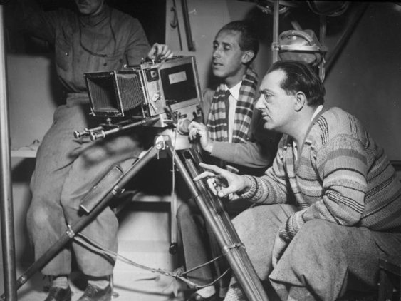 Fritz Lang bei Dreharbeiten
