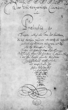 Titelblatt des Autographs von 1722