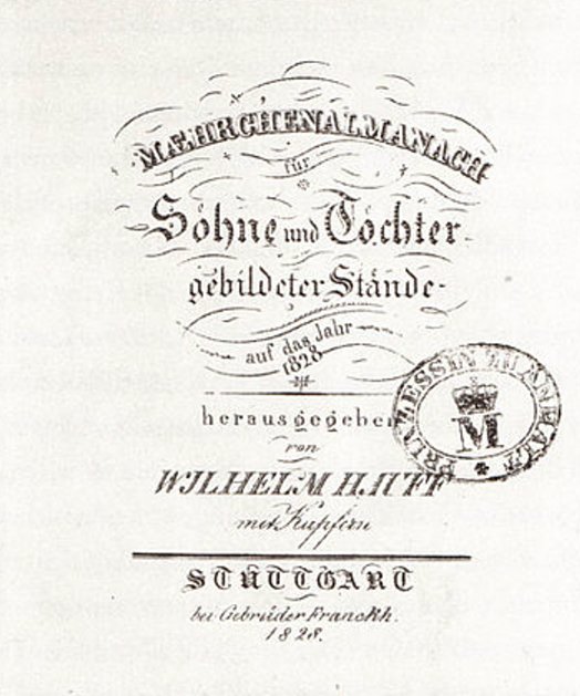 Erstausgabe des Märchenalmanachs von 1828