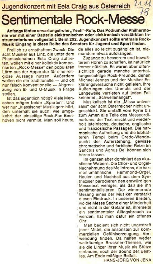 Konzertbesprechng Spandauer Volksblatt Berlin